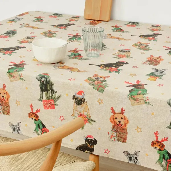 Stain-proof resined tablecloth Belum Christmas Multicolour 300 x 150 cm