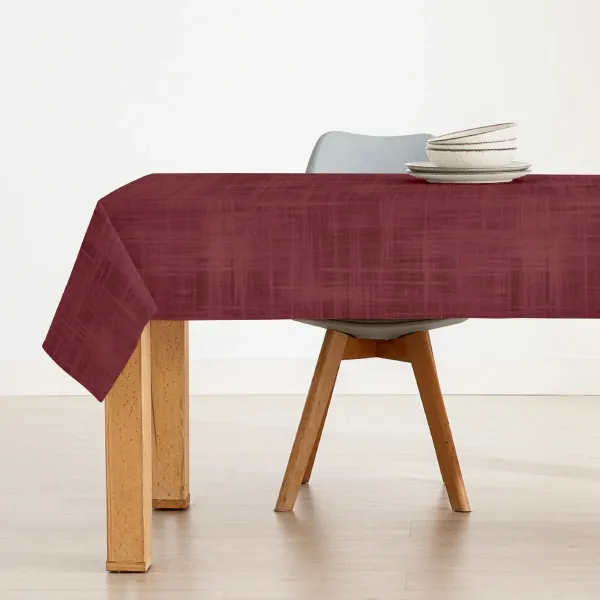 Stain-proof resined tablecloth Belum Burgundy 200 x 150 cm