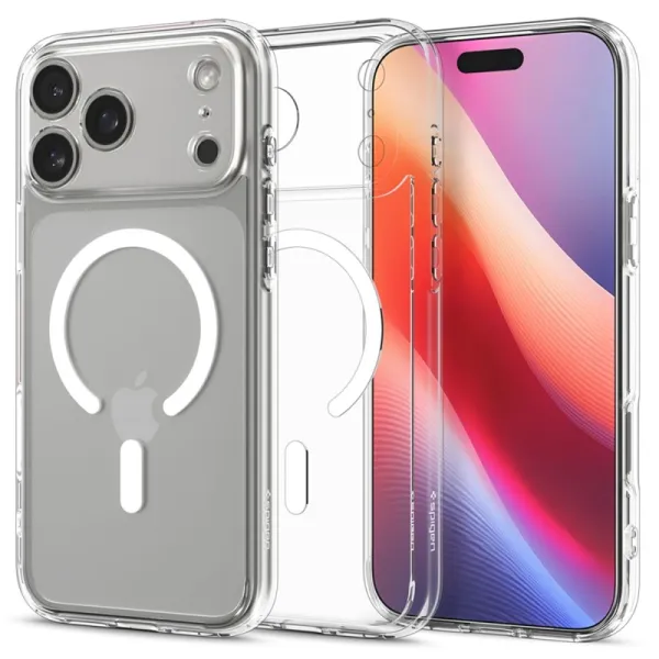 Spigen Ultra Hybrid Mag MagSafe - Case for iPhone 17 Pro (Clear/White)
