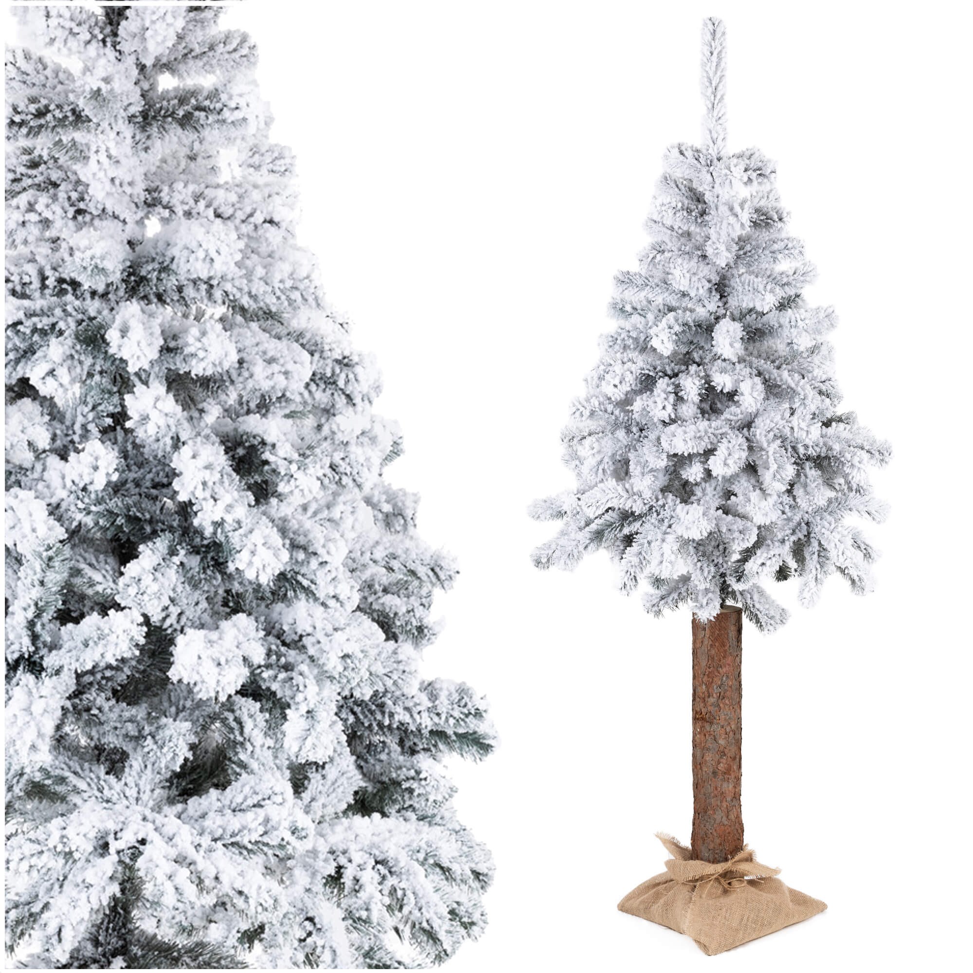 Artificial Christmas tree with snow Springos CT0202 on trunk 180 cm