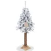 Artificial Christmas tree with snow Springos CT0202 on trunk 180 cm