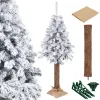 Artificial Christmas tree with snow Springos CT0202 on trunk 180 cm