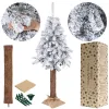 Artificial Christmas tree with snow Springos CT0202 on trunk 180 cm