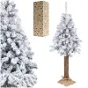 Artificial Christmas tree with snow Springos CT0202 on trunk 180 cm