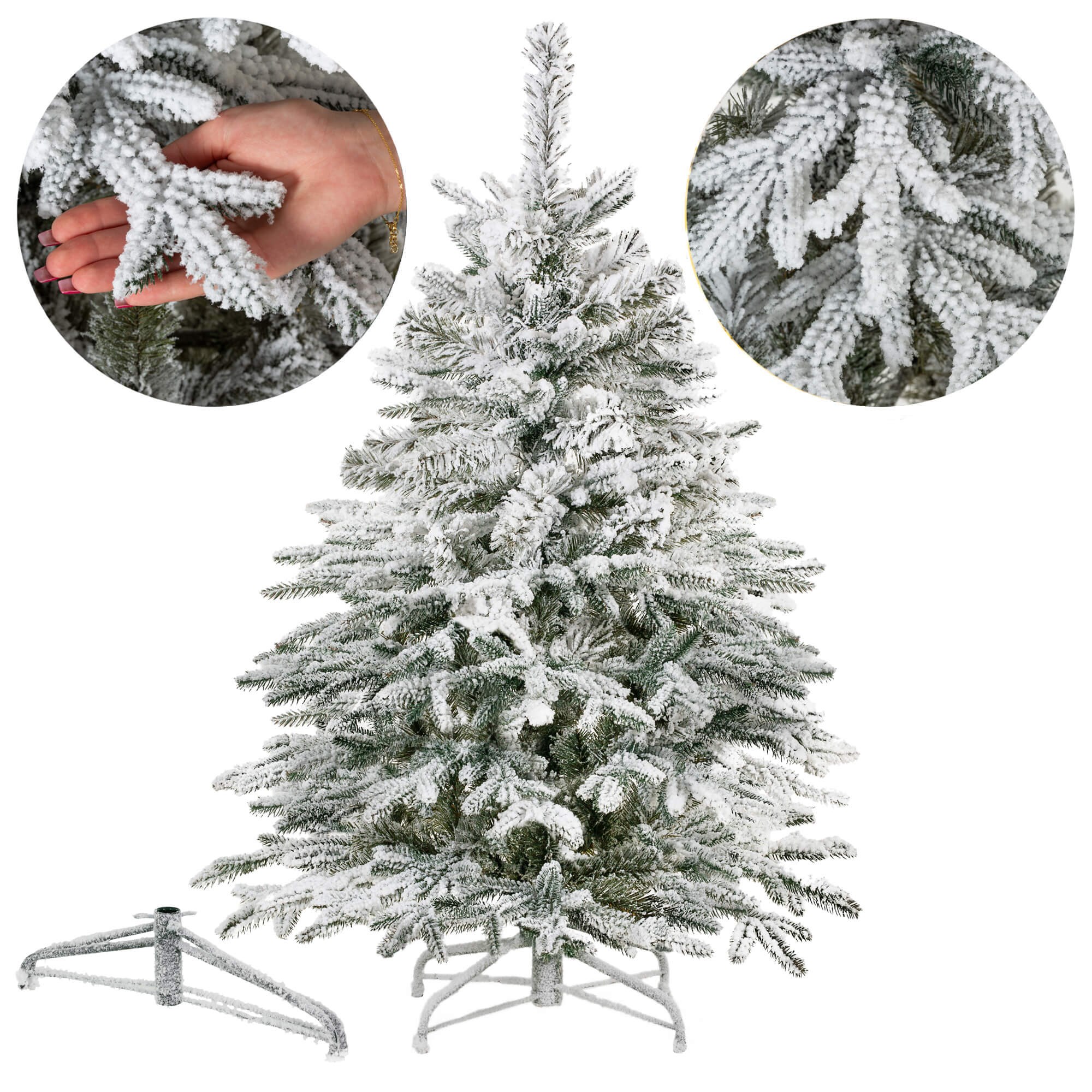 Artificial Snowy Christmas Tree Springos CT0222, LUX 12 | Buy online — Megaluks