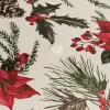 Stain-proof resined tablecloth Belum Christmas Flowers Red Green Natural 250 x 150 cm