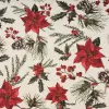 Stain-proof resined tablecloth Belum Christmas Flowers Red Green Natural 300 x 150 cm