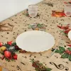 Stain-proof resined tablecloth Belum Christmas Sheet Music Black Red Green Linen 150 x 150 cm