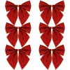 Christmas bows Springos CA1307, 8 x 8 cm, 6 pcs.