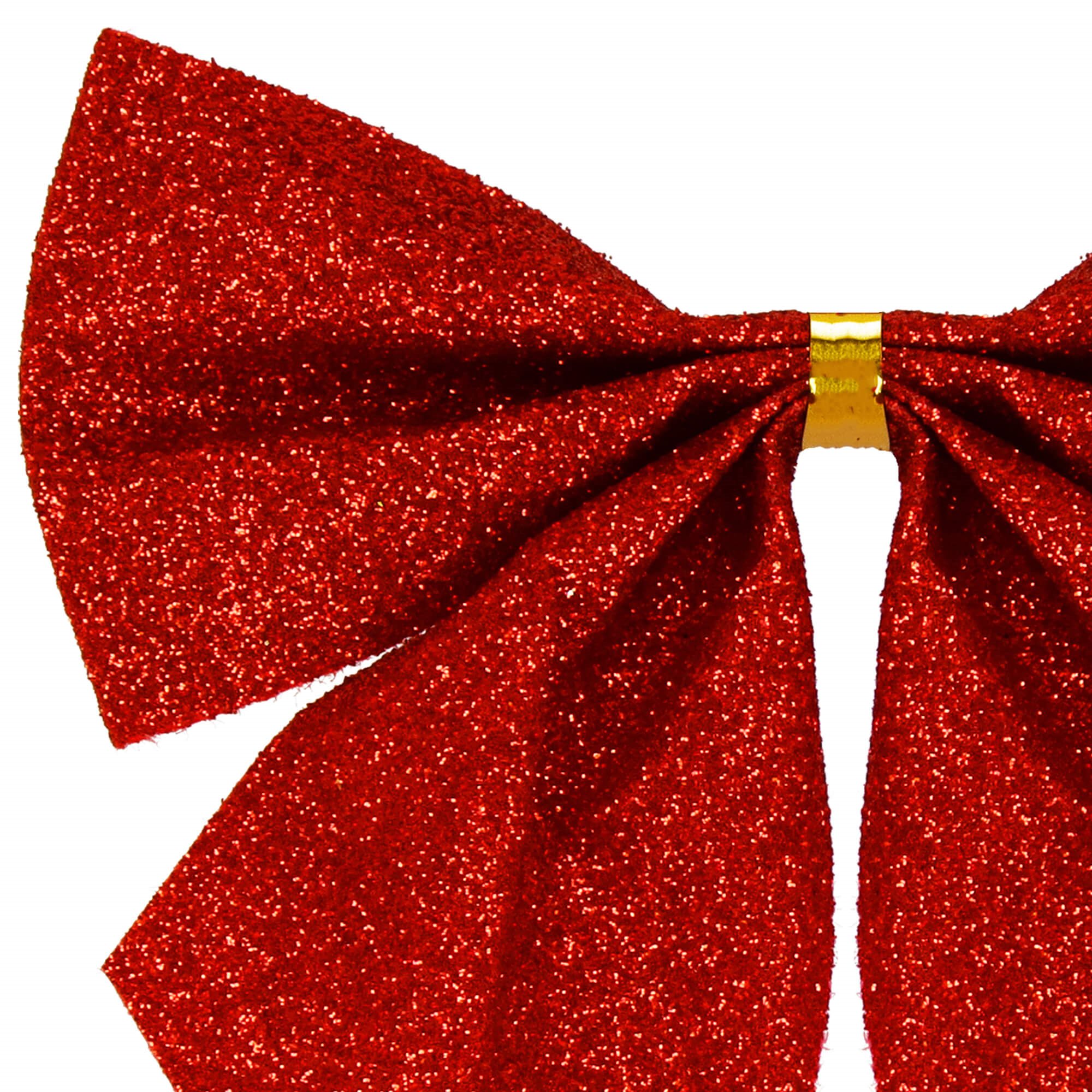 Christmas bows Springos CA1307, 8 x 8 cm, 6 pcs.