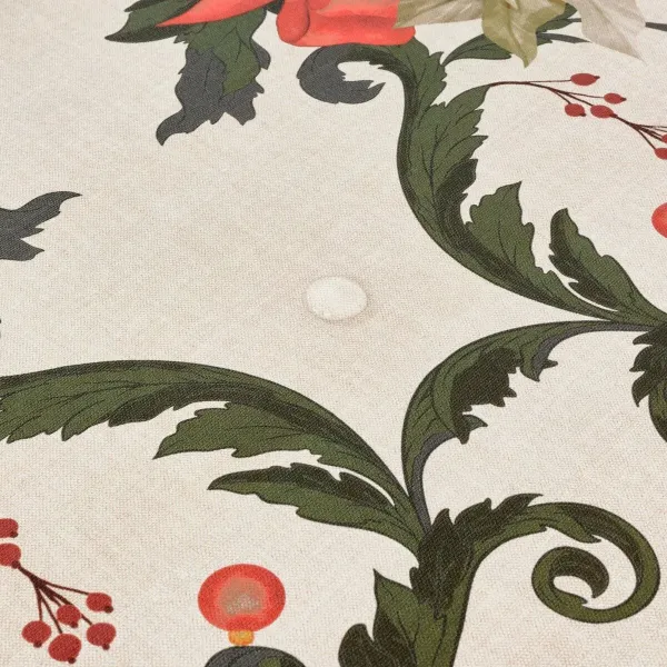 Stain-proof resined tablecloth Belum Christmas Symetric Red Green Linen 300 x 150 cm