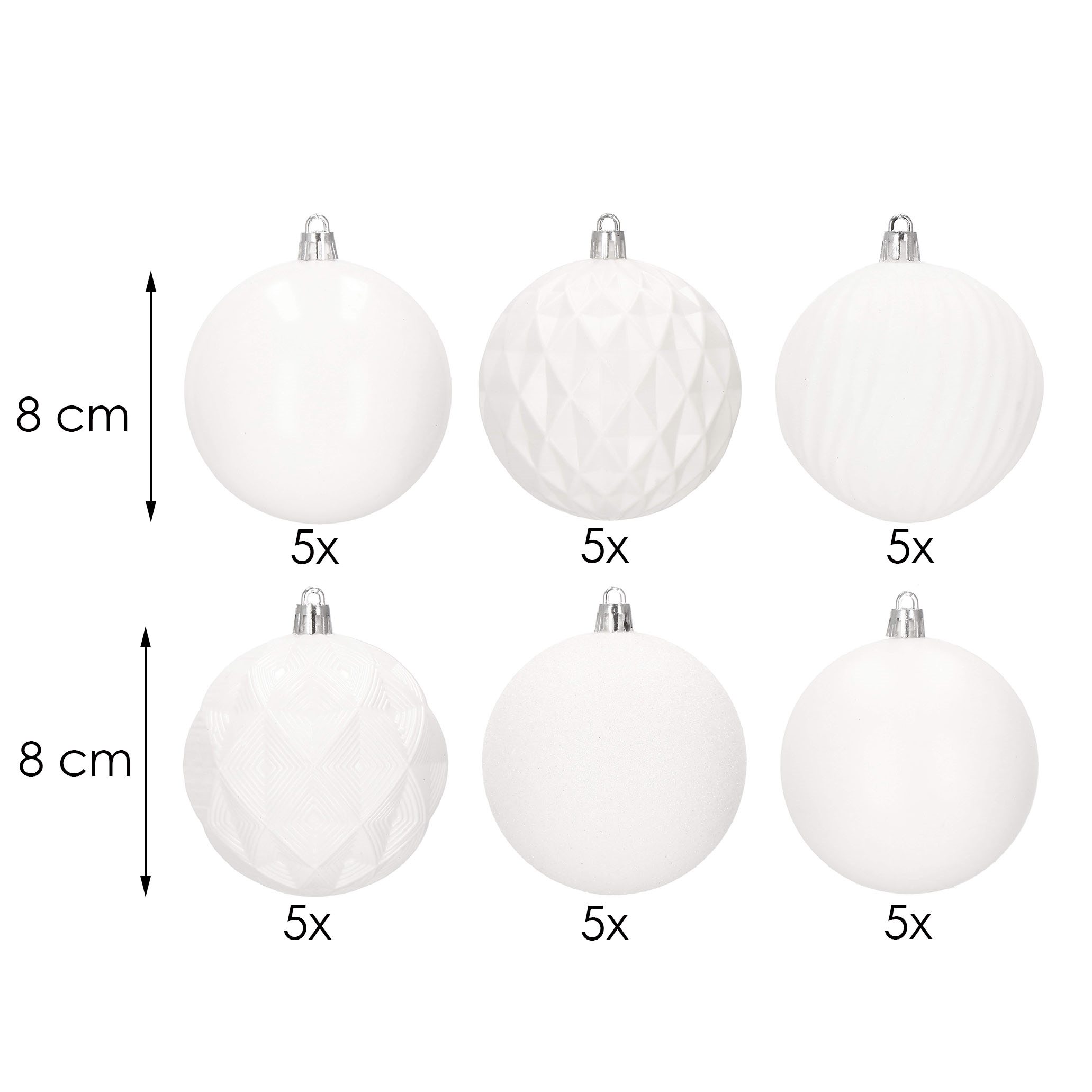 Springos CA0878 Christmas tree ornament set, 8 cm, 30 p | Buy online — Megaluks