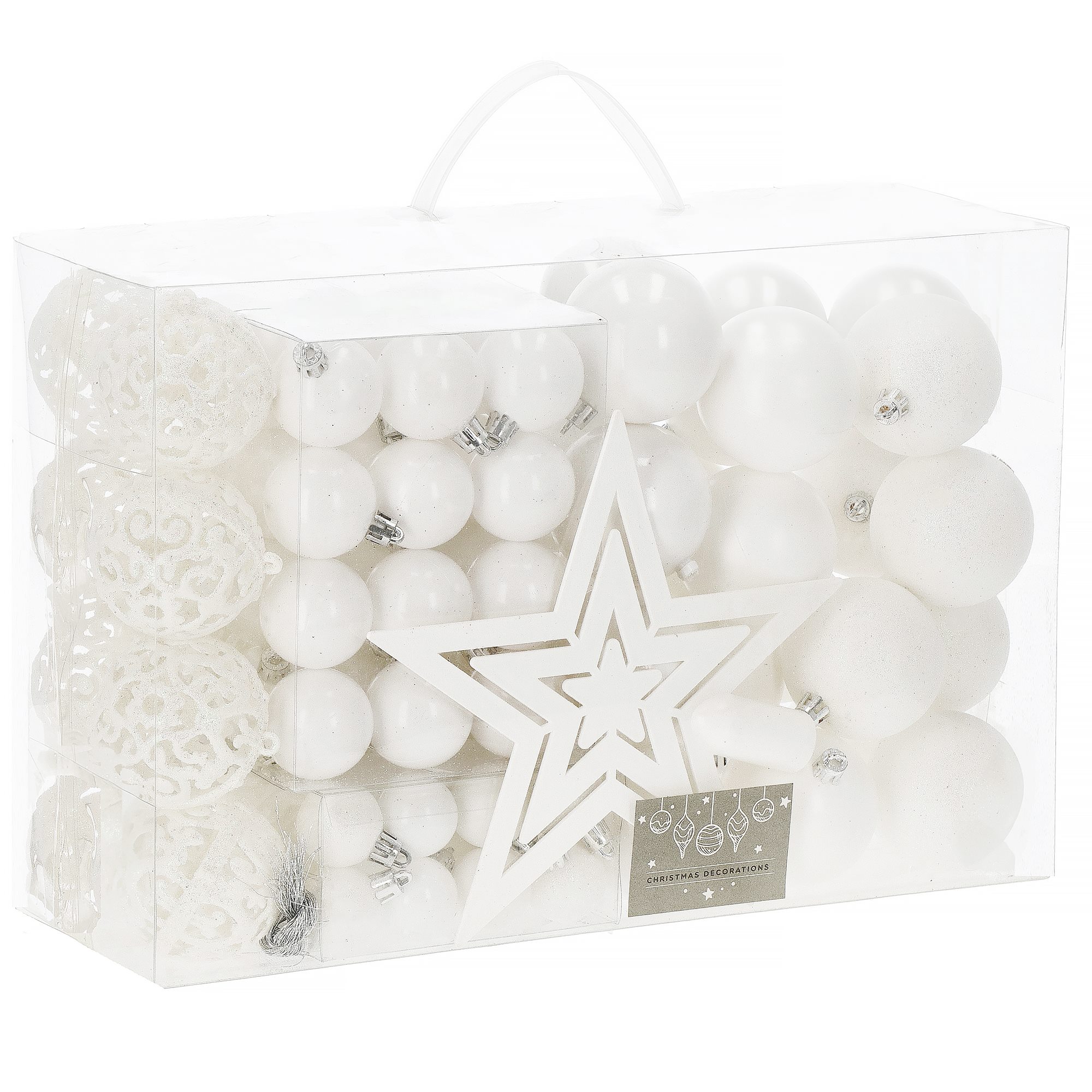 Christmas Tree Decoration Set Springos CA0839, 6/4/3 CM, 101 pcs.