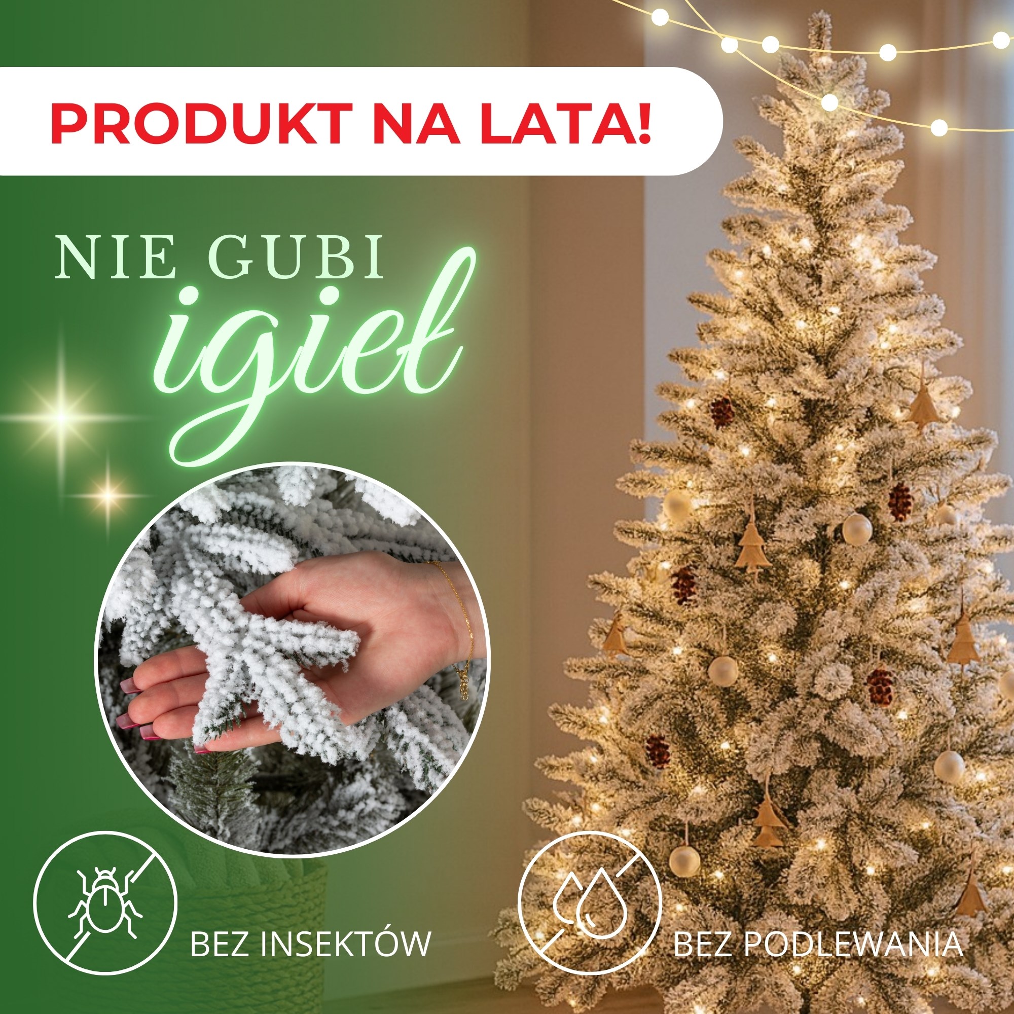 Dirbtinė eglutė Springos CT0226, SNAIGĖTA EGLĖ  | Pirkti internetu — Megaluks