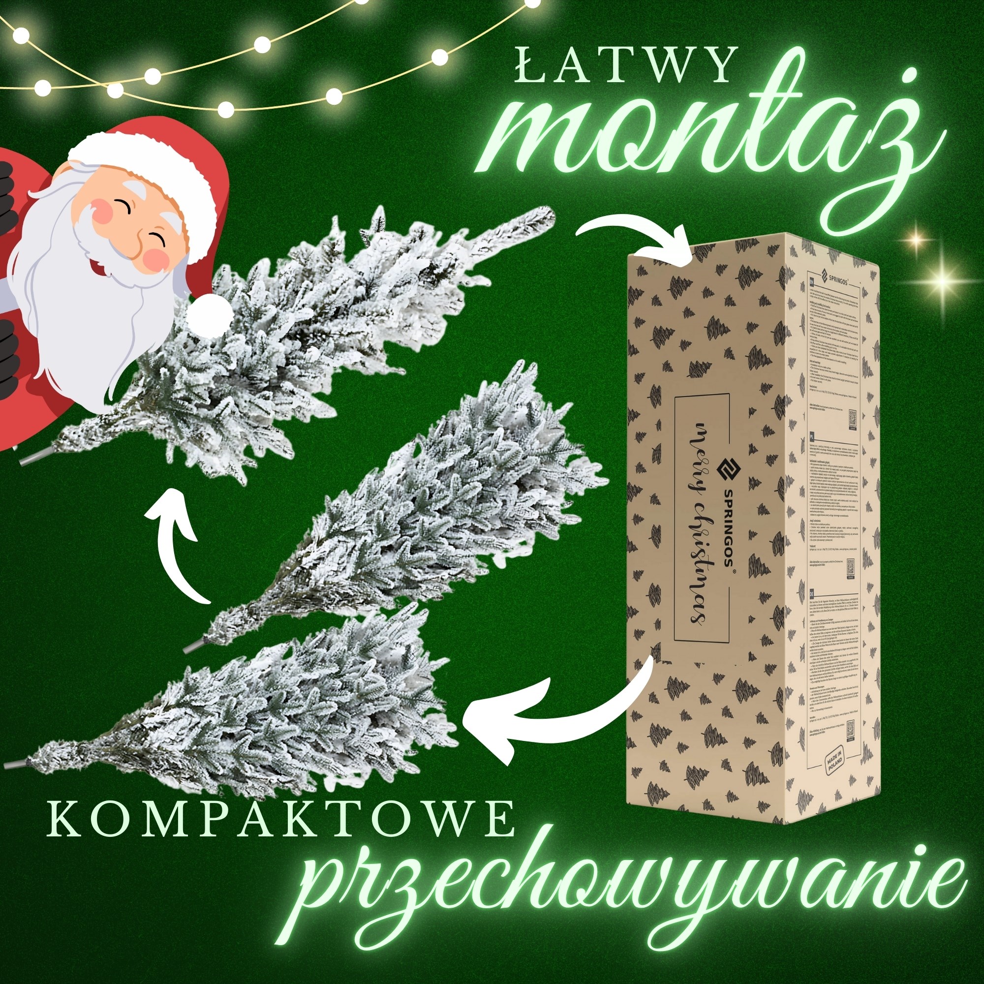 Dirbtinė eglutė Springos CT0226, SNAIGĖTA EGLĖ  | Pirkti internetu — Megaluks