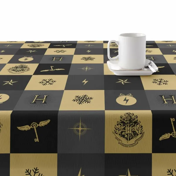 Stain-proof resined tablecloth Harry Potter Hogwarts Christmas Multicolour 300 x 150 cm