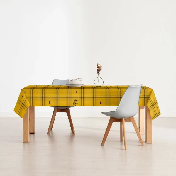 Stain-proof resined tablecloth Harry Potter Hufflepuff Multicolour 150 x 150 cm