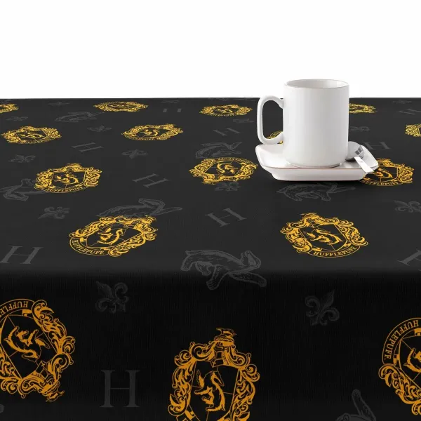 Stain-proof resined tablecloth Harry Potter Hufflepuff Multicolour 200 x 150 cm