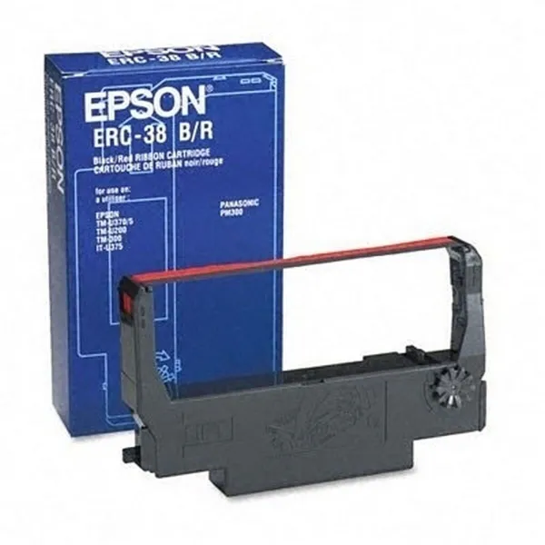 Oriģinālā Dot Matrix kasete Epson ERC-38BR Melns Sarkans