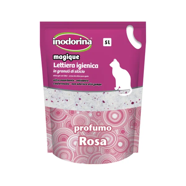 Kissanhiekka Inodorina MAGIQUE ROSE Ruusulla 5 L