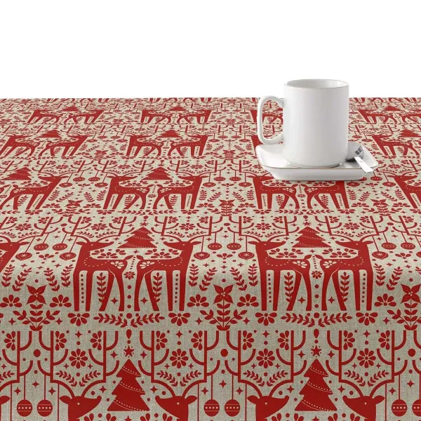 Stain-proof resined tablecloth Belum Merry Christmas Multicolour 200 x 150 cm