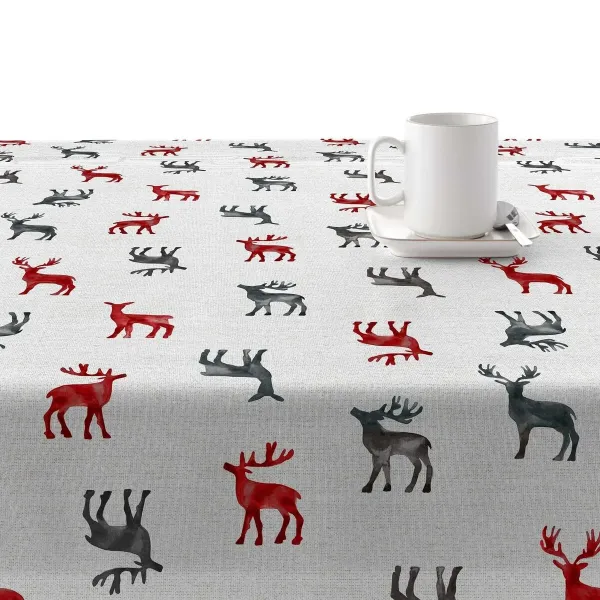 Stain-proof resined tablecloth Belum Merry Christmas Multicolour 150 x 150 cm