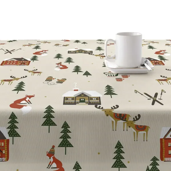 Stain-proof resined tablecloth Belum Merry Christmas Multicolour 300 x 150 cm