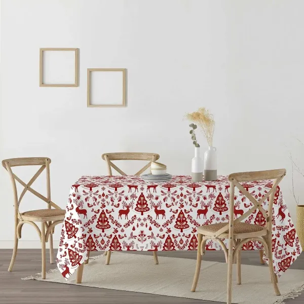 Stain-proof resined tablecloth Belum Merry Christmas Multicolour 300 x 150 cm