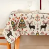 Stain-proof resined tablecloth Belum Merry Christmas Multicolour 150 x 150 cm