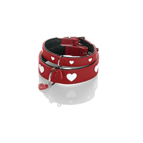 Koera kaelarihm Hunter Love M 41-49 cm Punane