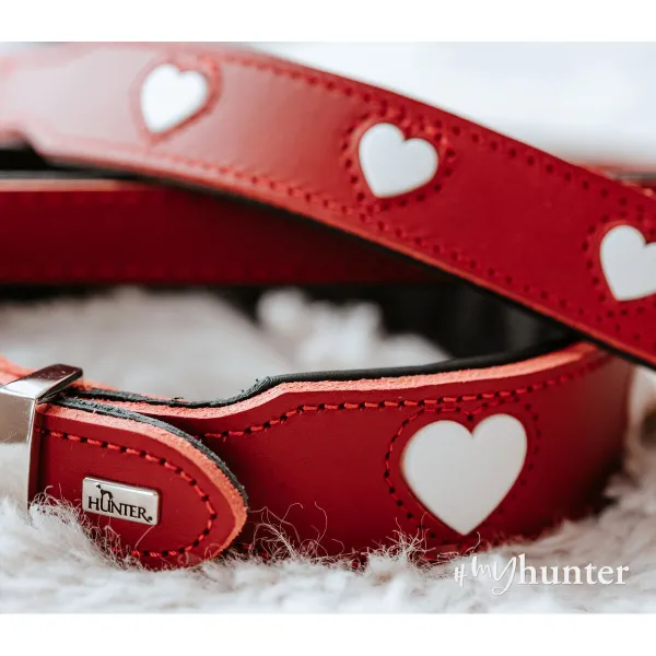 Šuns antkaklis Hunter Love M 41-49 cm Raudona