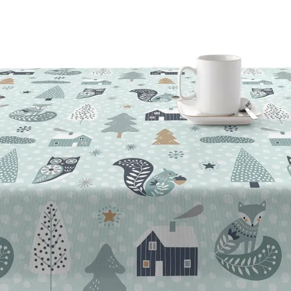 Stain-proof resined tablecloth Belum Merry Christmas Multicolour 100 x 150 cm