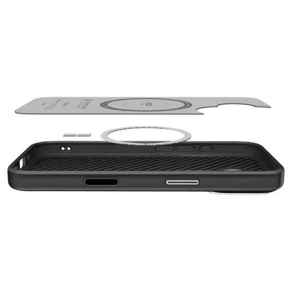 Spigen Enzo Aramid T Mag MagSafe - Case for iPhone 17 (Black/Silver)  