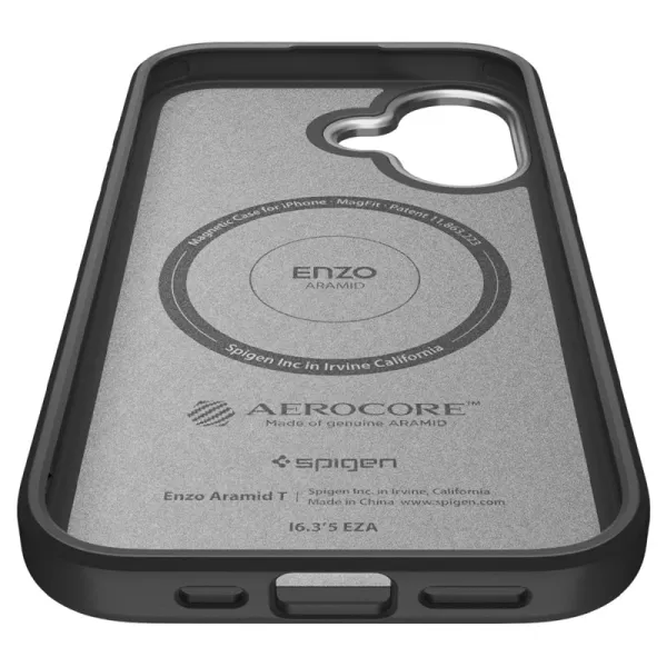 Spigen Enzo Aramid T Mag MagSafe - Case for iPhone 17 (Black/Silver)  