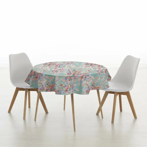 Stain-proof resined tablecloth Belum Merry Christmas Multicolour 150 x 150 cm