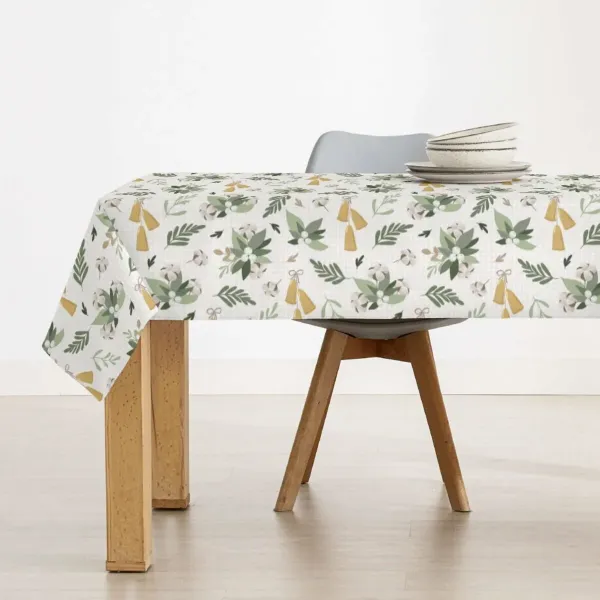 Stain-proof resined tablecloth Belum Merry Christmas Multicolour 150 x 150 cm