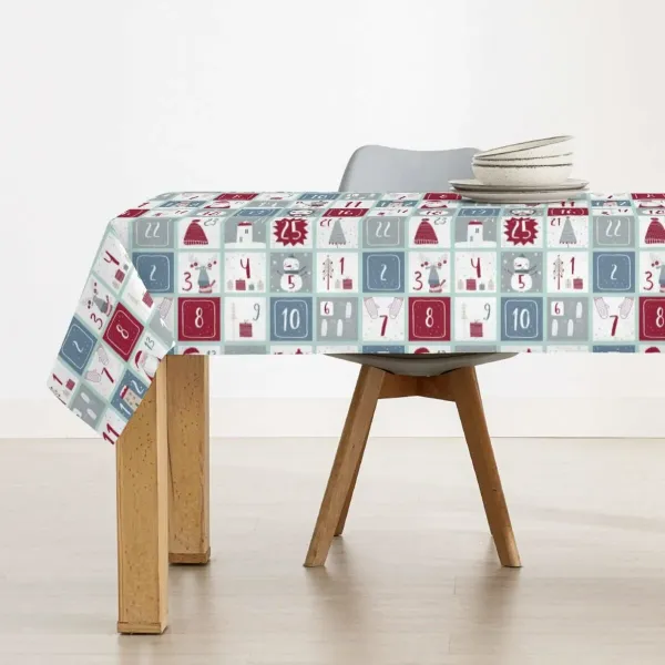 Stain-proof resined tablecloth Belum Merry Christmas Multicolour 100 x 150 cm