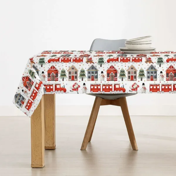 Stain-proof resined tablecloth Belum Merry Christmas Multicolour 300 x 150 cm