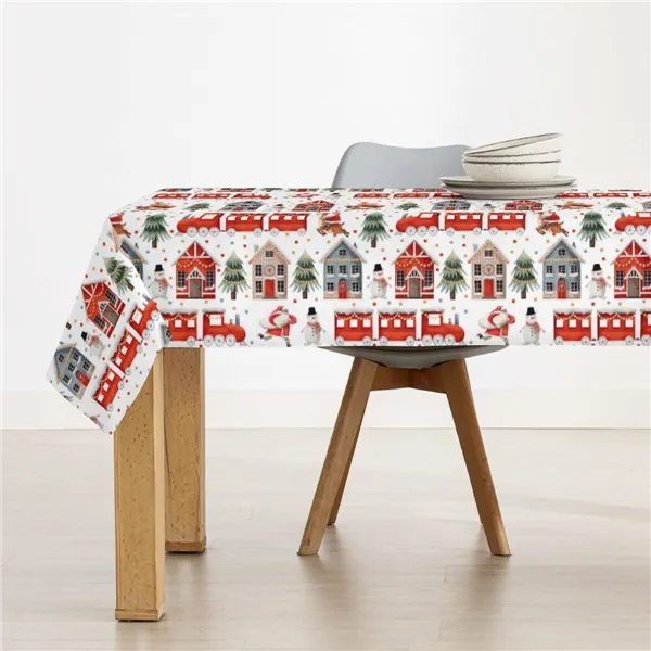 Stain-proof resined tablecloth Belum Merry Christmas Multicolour 200 x 150 cm