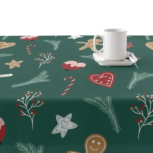 Stain-proof resined tablecloth Belum Merry Christmas Multicolour 100 x 150 cm