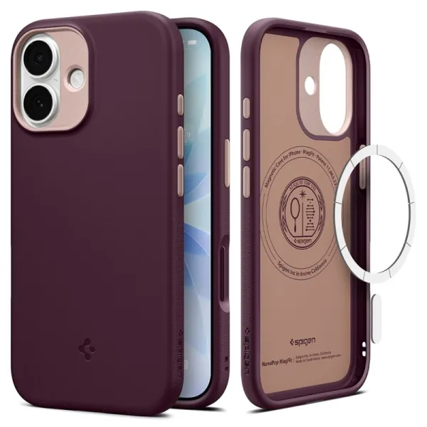 Spigen Nano Pop Mag MagSafe - Case for iPhone 17 (Burgundy Bean)  