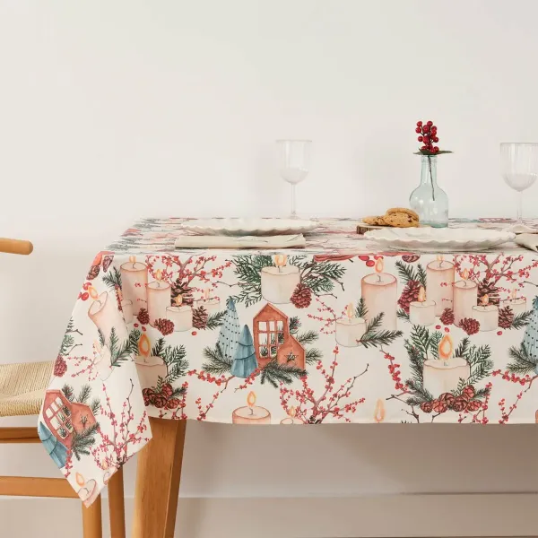 Stain-proof resined tablecloth Belum Christmas Multicolour 100 x 150 cm