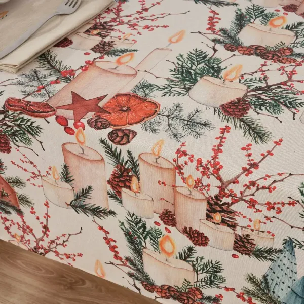 Stain-proof resined tablecloth Belum Christmas Multicolour 100 x 150 cm