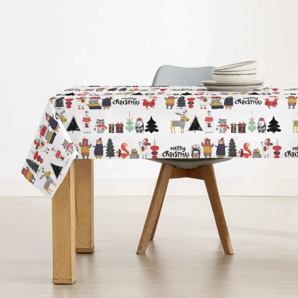 Stain-proof resined tablecloth Belum Noel Multicolour 200 x 150 cm