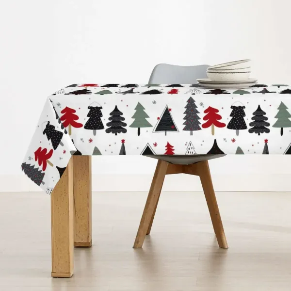 Stain-proof resined tablecloth Belum Merry Christmas Multicolour 200 x 180 cm