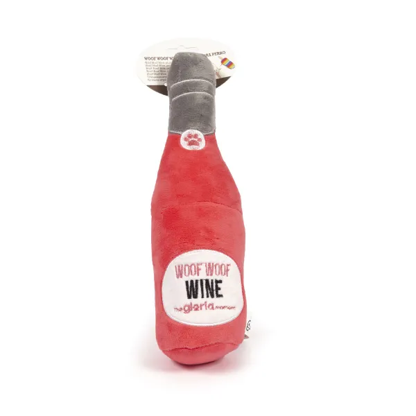 Soft toy for dogs Gloria Woof Woof Wine Pink Polyester polypropylene