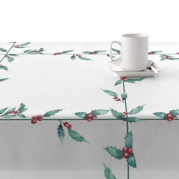 Stain-proof resined tablecloth Belum White Christmas Multicolour 100 x 300 cm