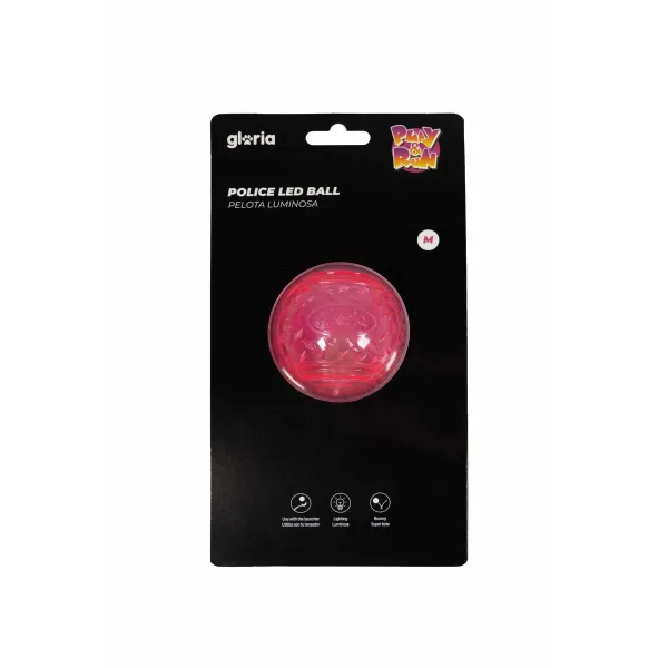 Kamuolys naminiams gyvūnėliams Gloria PLAY AND RUN Rožinė TPR 6,35 cm