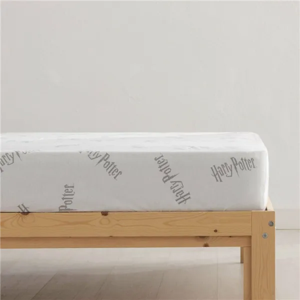 Fitted sheet Harry Potter White Grey Super king