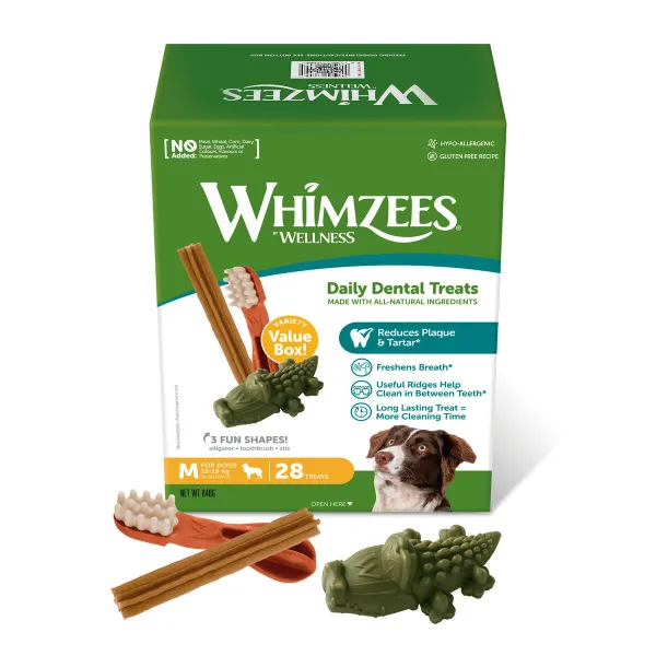 Mitrs ēdien Whimzees Daily Dental Treats 28 gb.
